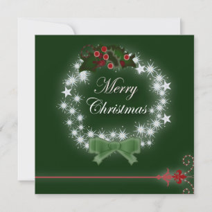 Convite de festas de Janto de Natal Verde Elegante