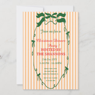 Convite de festas de Janto de Natal Verde Whimsica
