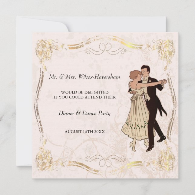 Convite de festas de janto e dança (Frente)