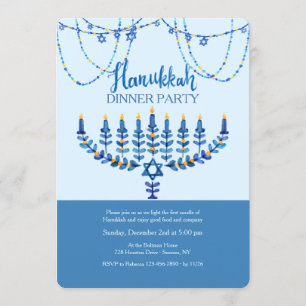 Convite de festas de Janto Hanukkah