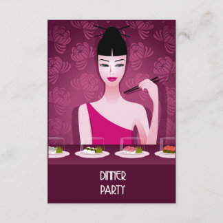 convite de festas de janto sushi