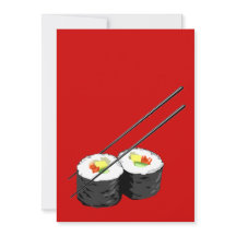 convite de festas de janto Sushi