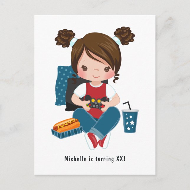 Convite de festas de Jogo Noturno (Frente)