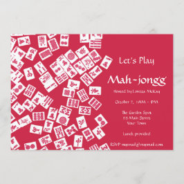 Convite de festas de Jogos Mah-Jongg