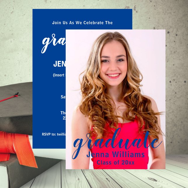 Convite de festas de lançamento de fotos do forman (Graduate Photo Announcement Party Invitation)