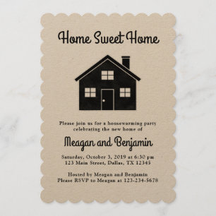 Convite de festas de lar doce