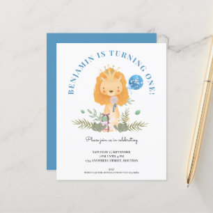 Convite de festas de Leões do primeiro aniversari