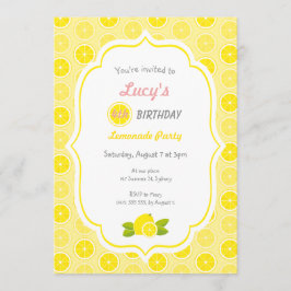 Convite de festas de limonada