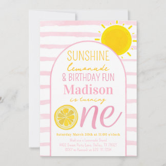 Convite de festas de limonada sunshine