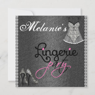 Convite de festas de Lingerie de ressalto
