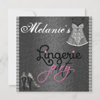 Convite de festas de Lingerie de ressalto