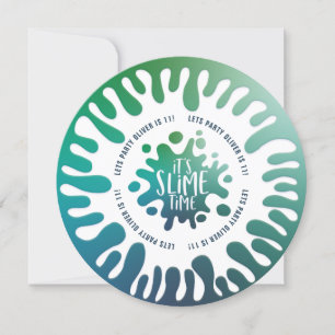 Convite de festas de lodo arco-íris