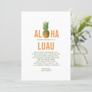 Convite de festas de Luau de Abacaxi