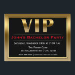 Convite de festas de luxo Dourado e preto VIP<br><div class="desc">Convite de festas de luxo Dourado e preto VIP</div>