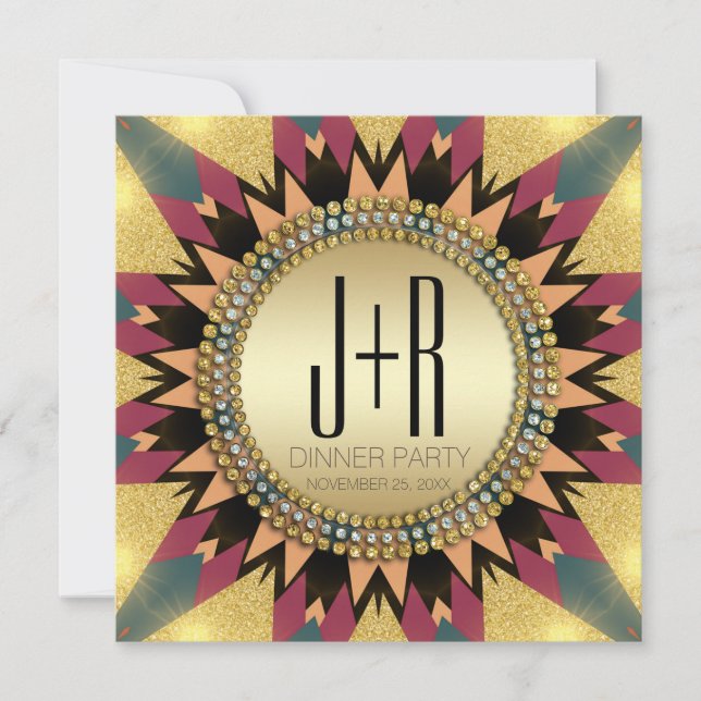 Convite de festas de luz solar da tribo Terra (Frente)