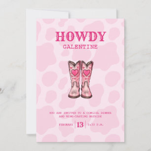 Convite de festas de Namorados de Cowgirl Ocidenta
