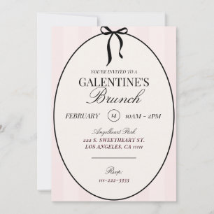 Convite de festas de Namorados Galentines Brunch