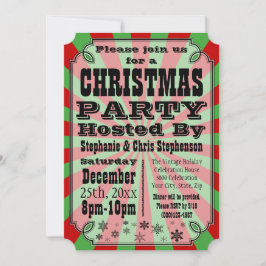 Convite de festas de Natais vintages Antigos