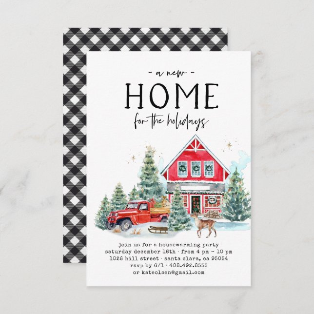 Convite de festas de Natal (Frente/Verso)