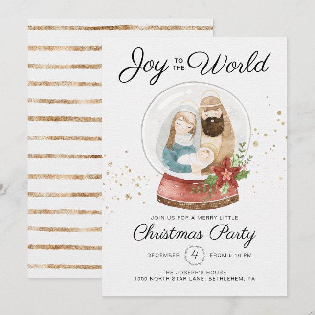 Convite de festas de Natal (Frente/Verso)