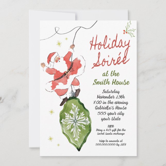 Convite de festas de Natal (Frente)