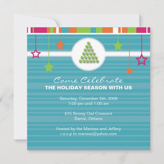 Convite de festas de Natal (Frente)