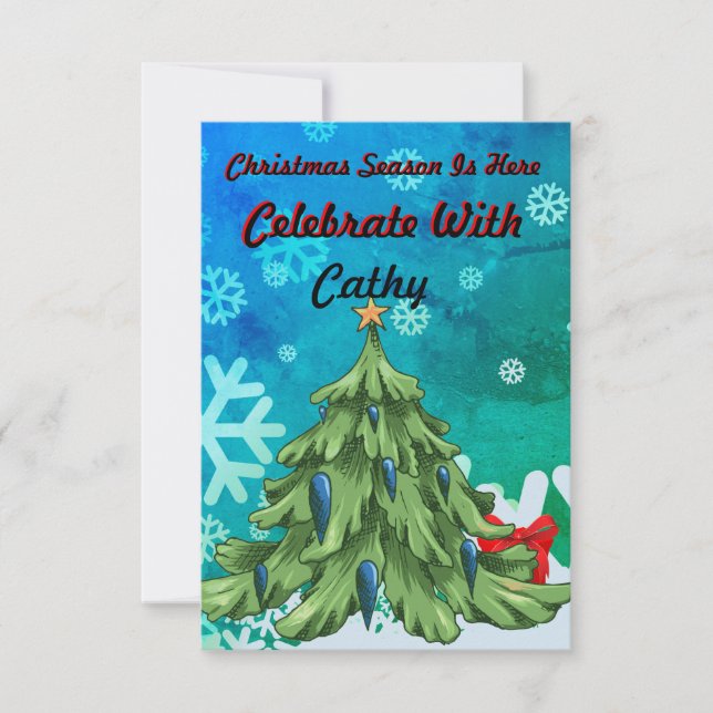 Convite de festas de Natal (Frente)