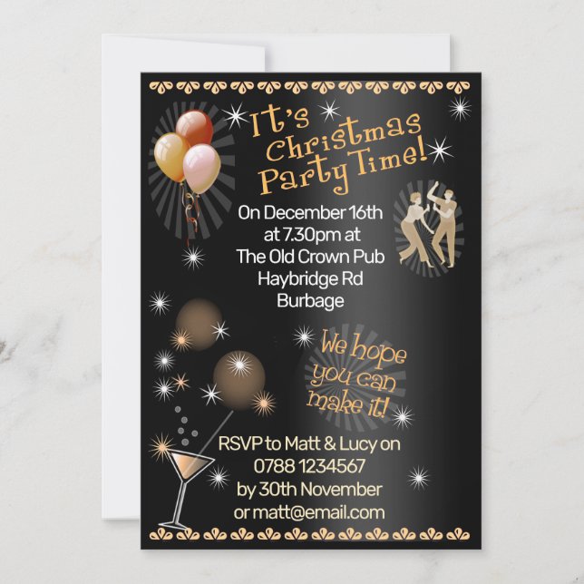 Convite de festas de Natal (Frente)