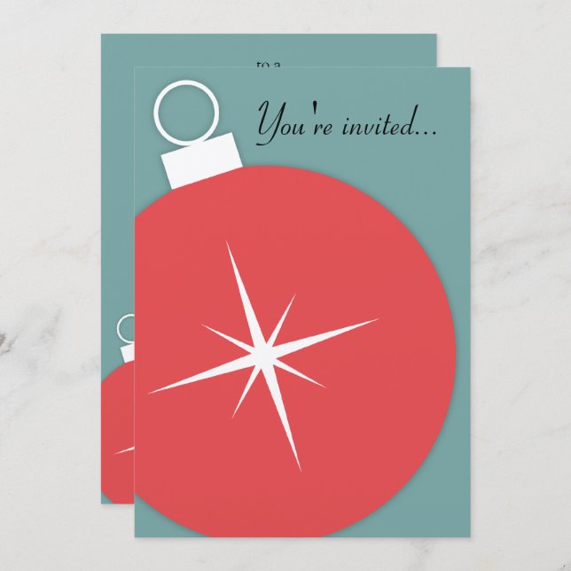 Convite de festas de Natal (Frente/Verso)