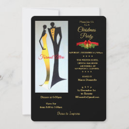 Convite de festas de Natal Art Deco