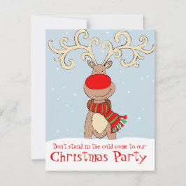 Convite de festas de Natal azul