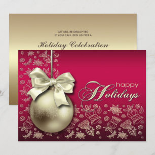 Convite de festas de Natal Bauble