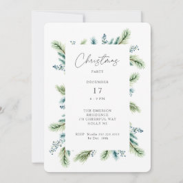 Convite de festas de Natal Boho Spruce e Fir