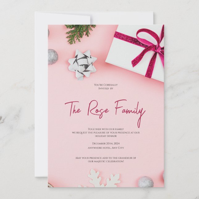 Convite de festas de Natal, Cartão de Cartões de n (Frente)