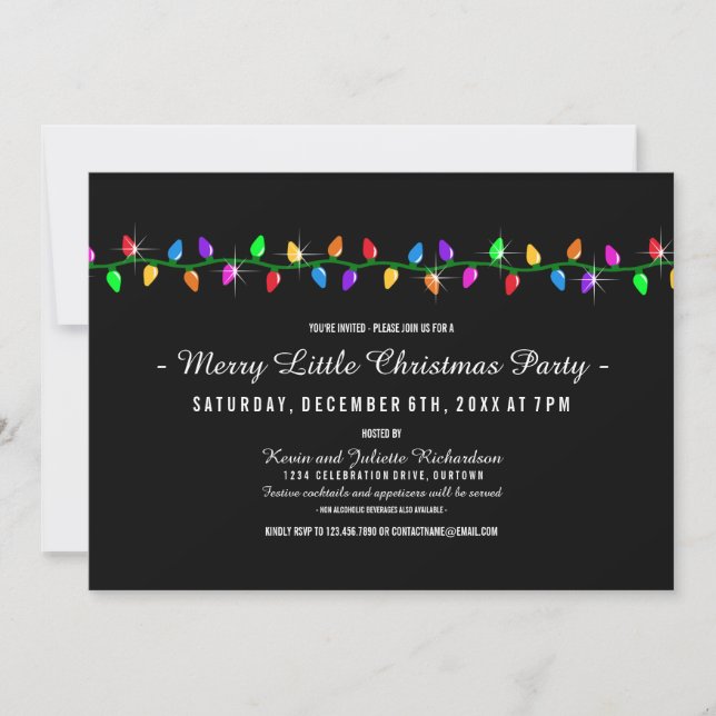 Convite de festas de Natal Clássico (Frente)