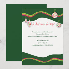 Convite de festas de Natal colorido