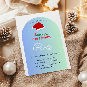 Convite de festas de Natal com Gradação Moderna