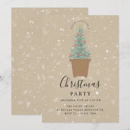 Convite de festas de Natal com marca personalizada