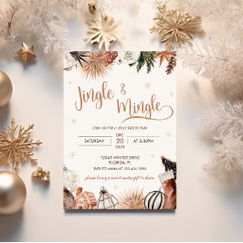 Convite de festas de Natal Cozy Jingle & Mingle