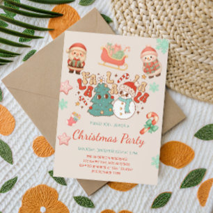 Convite de festas de Natal Cute Kawaii