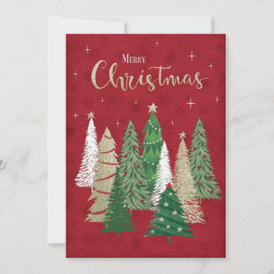 Convite de festas de Natal da Árvore de Aquarela V