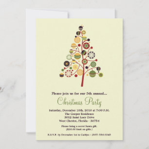 convite de festas de Natal da Árvore XMAS de Nata