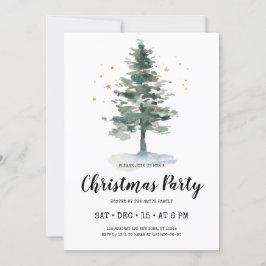Convite de festas de Natal da Pine de inverno