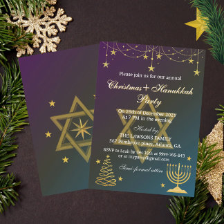 Convite de festas de Natal das Estrelas de Dazzlin
