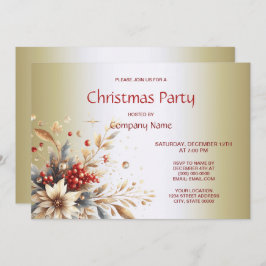 Convite de festas de Natal das Flores de Férias Mo