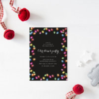 Convite de festas de Natal das Luzes Coloridas Fer