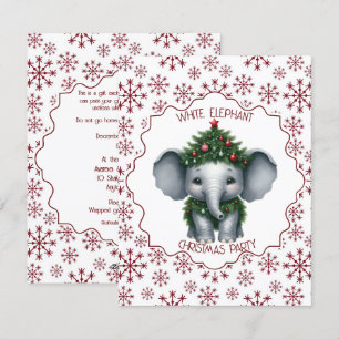 Convite de festas de Natal de Elefante Branco