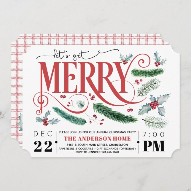 Convite de festas de Natal de Feliz de Natal de Fé (Frente/Verso)