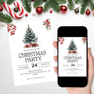 Convite de festas de Natal de Natal de Árvore Mode