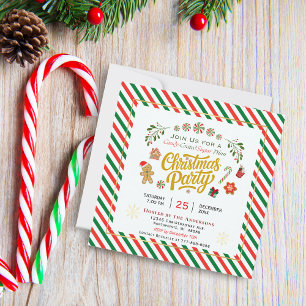 Convite de festas de Natal de Pluma de Açúcar Reve